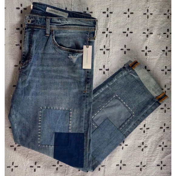 Anthropologie Pilcro Patchwork Slim Boyfriend Jean - Picture 6 of 9